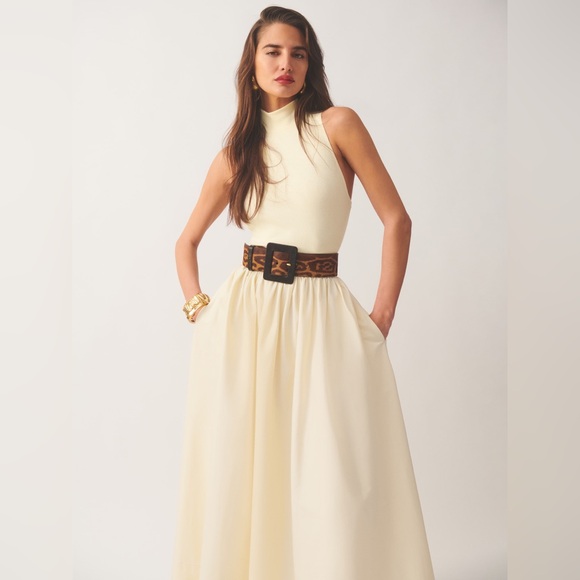 Reformation Sai Dress, Sleeveless Maxi, XS (Anthropologie) NWT White, Cream - Picture 3 of 11